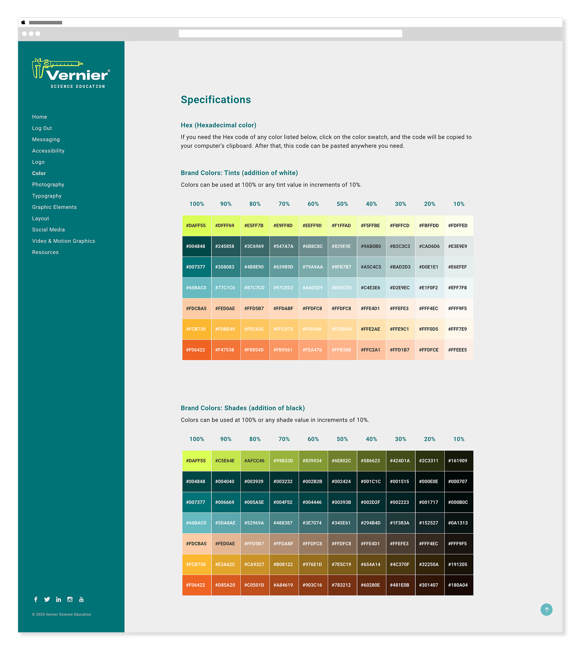Vernier brand guide color mid 1
