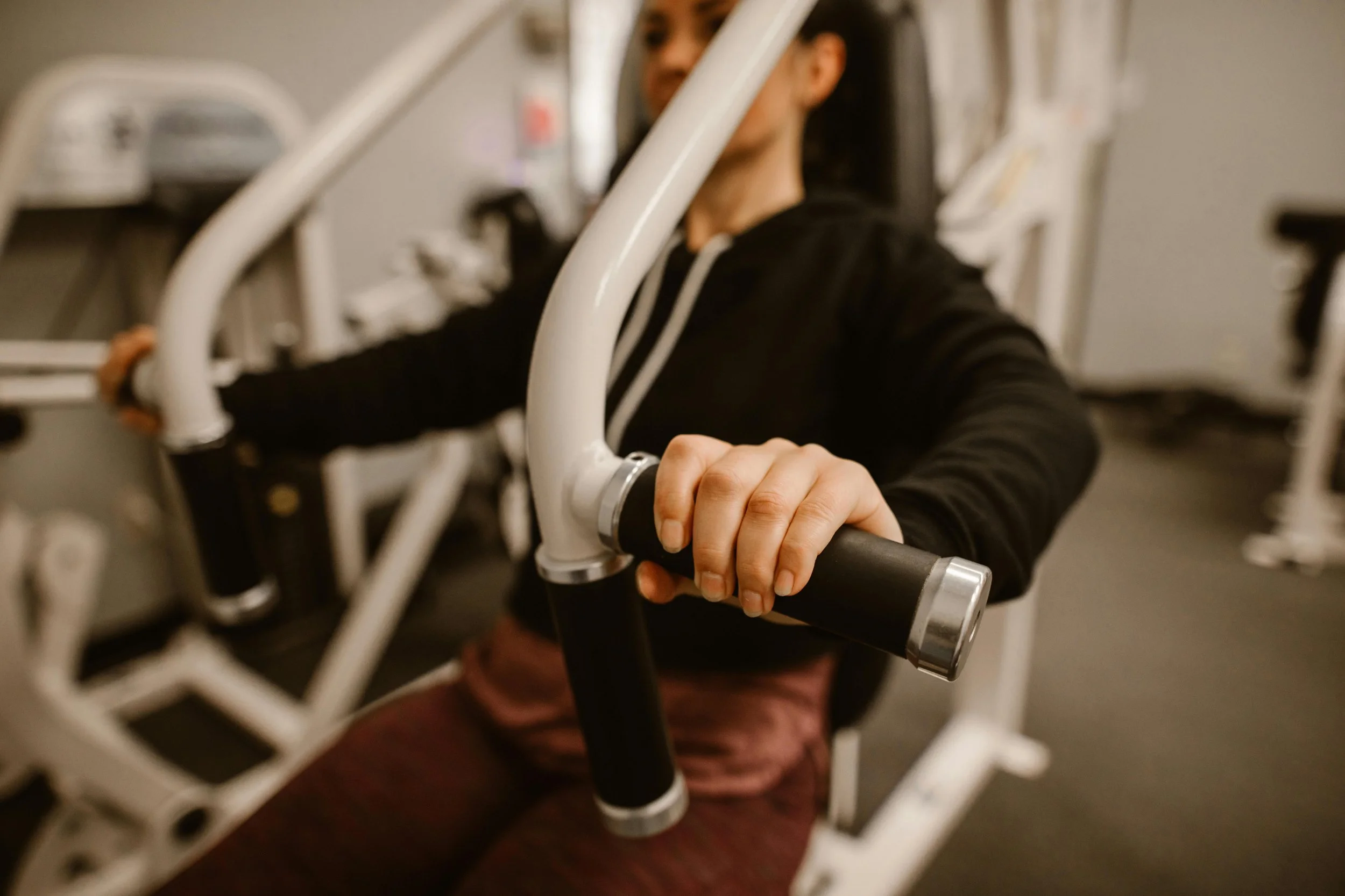 Woman working out at the gym