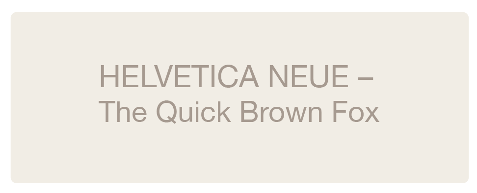 Helvetica Neue