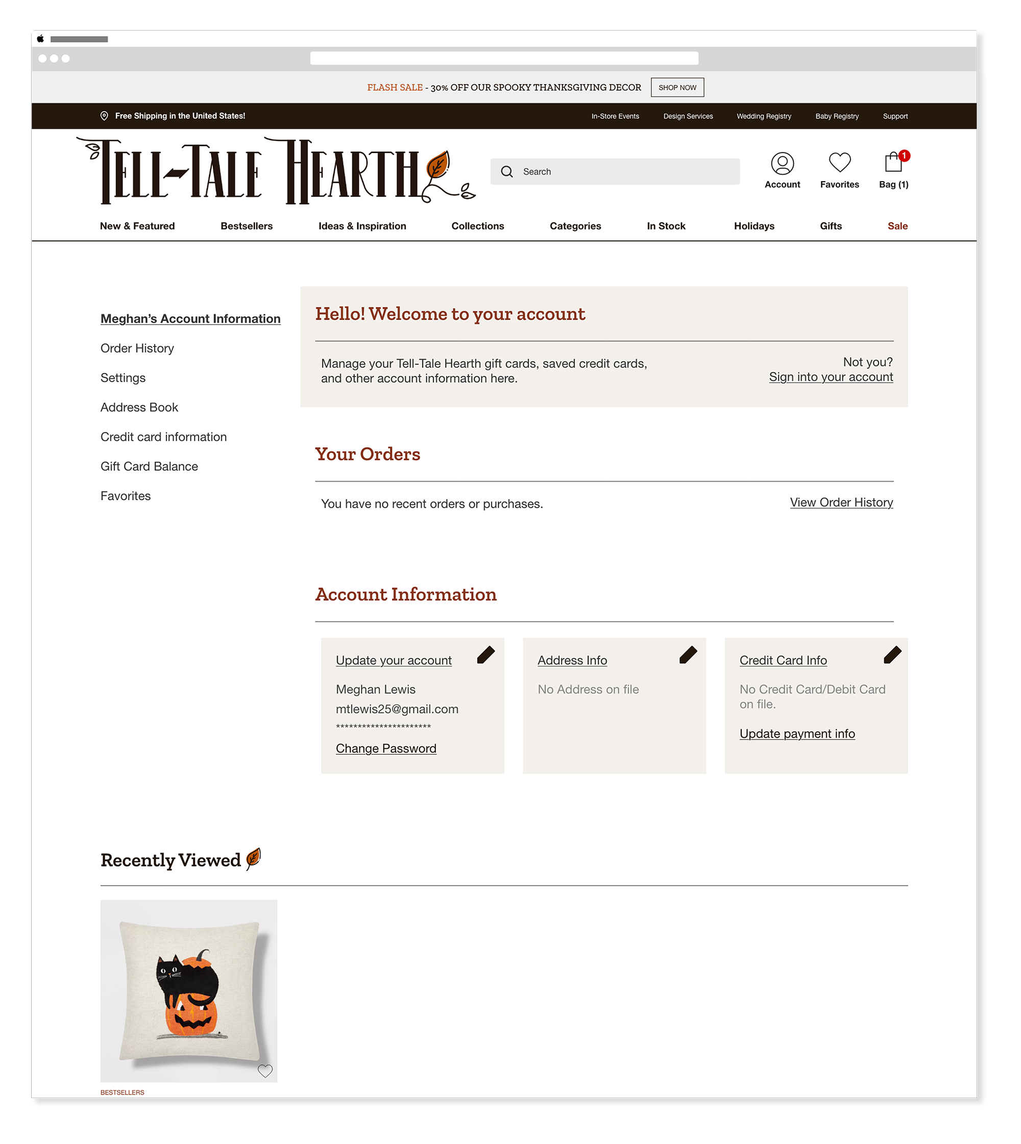 Tell-Tale Hearth account header