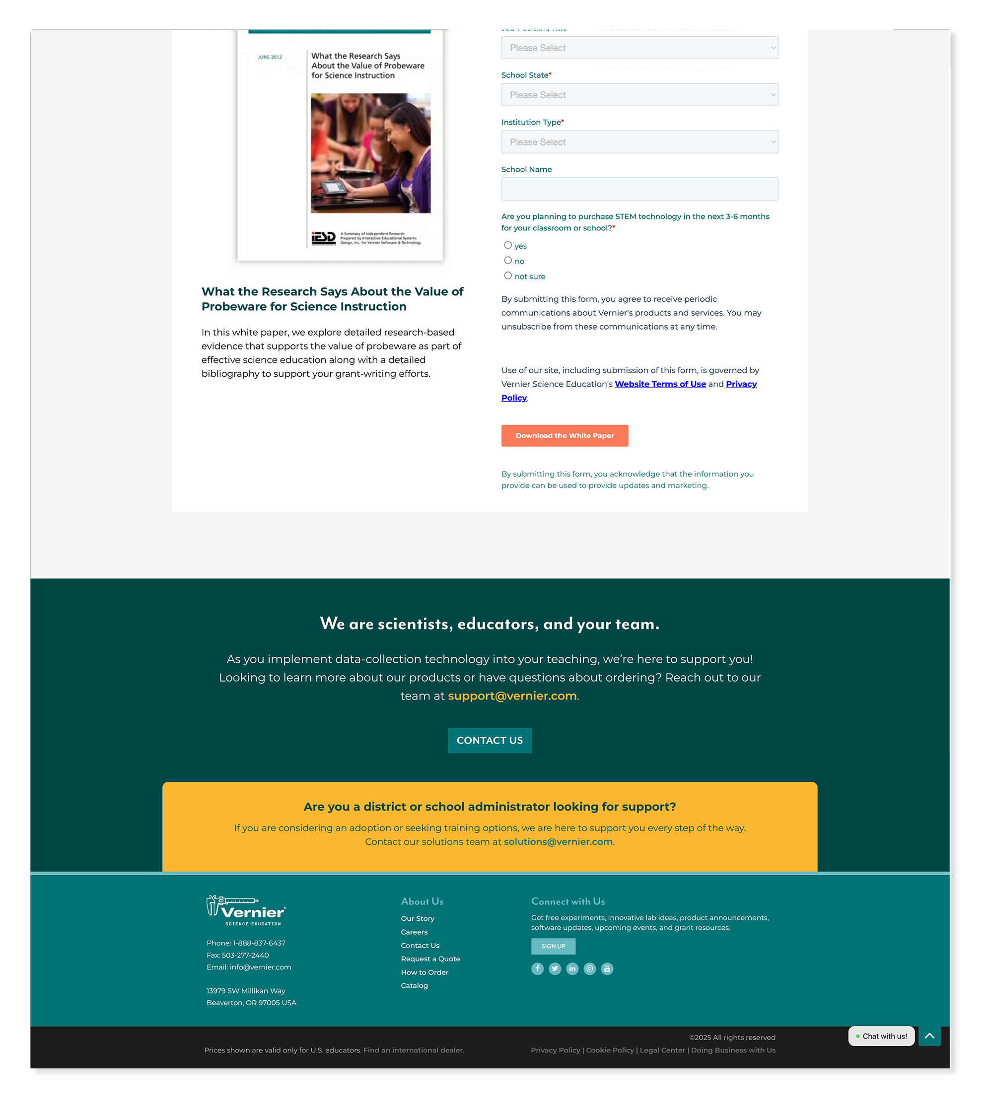 Vernier White Papers — footer