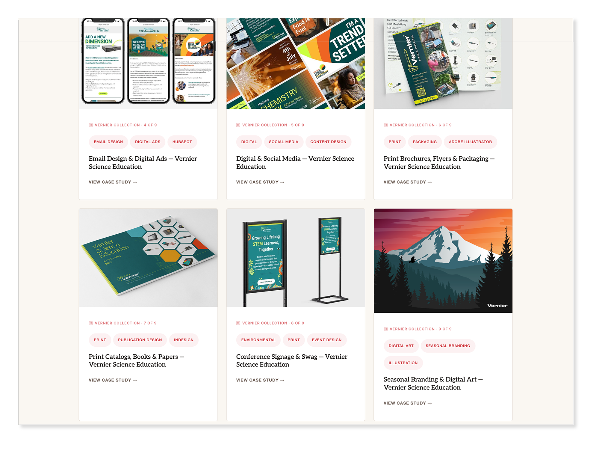 The Vernier Collection - Grid of Case Studies, 2nd image.