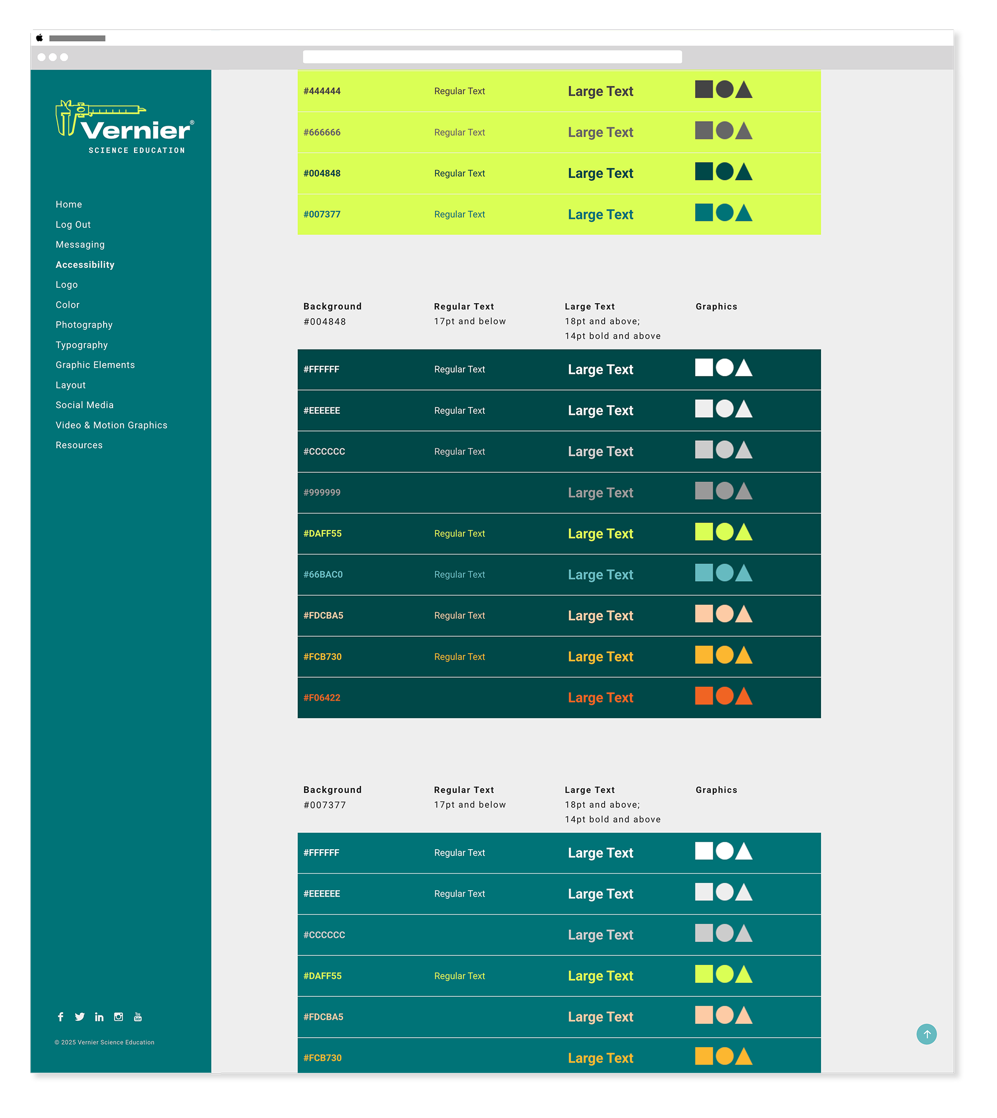 Vernier brand guide accessibility mid 1