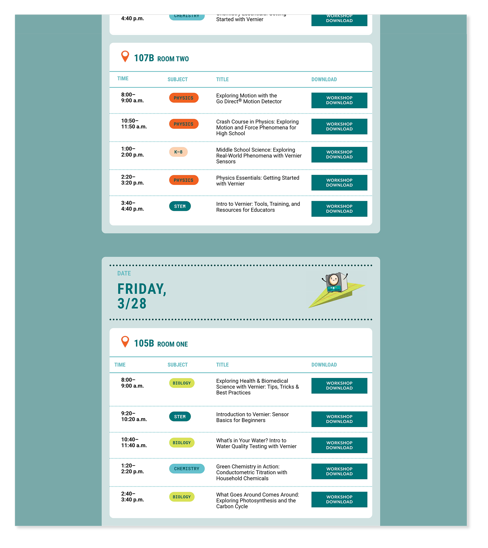 NSTA 2025 — workshops mid section