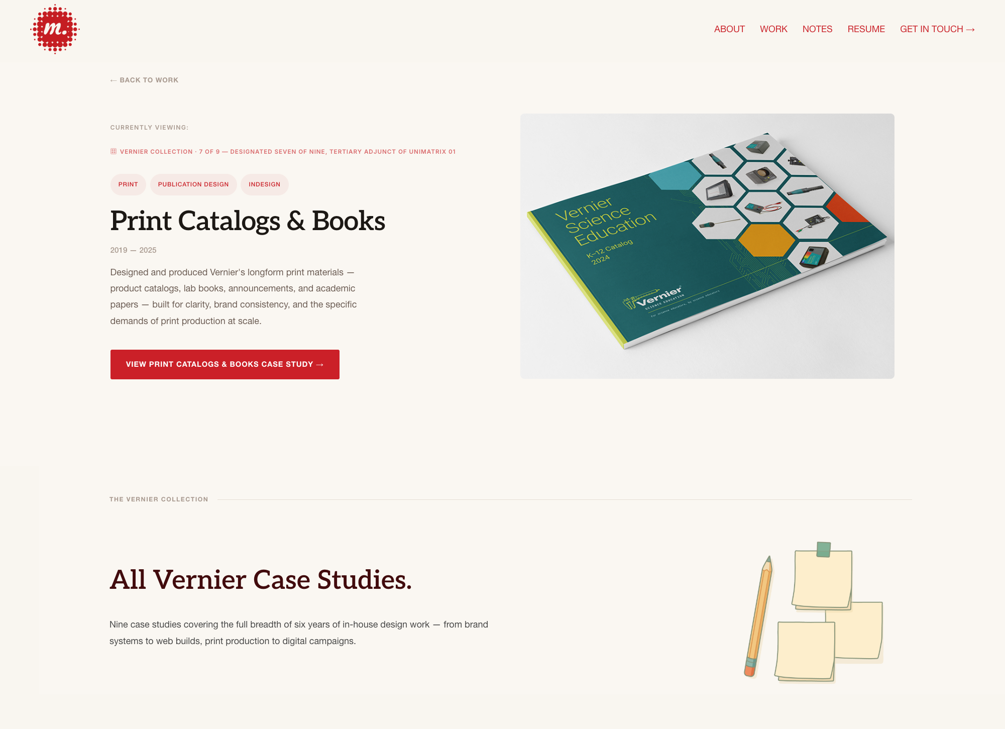 Screenshot of the collection page hero showing the Print Packaging state.