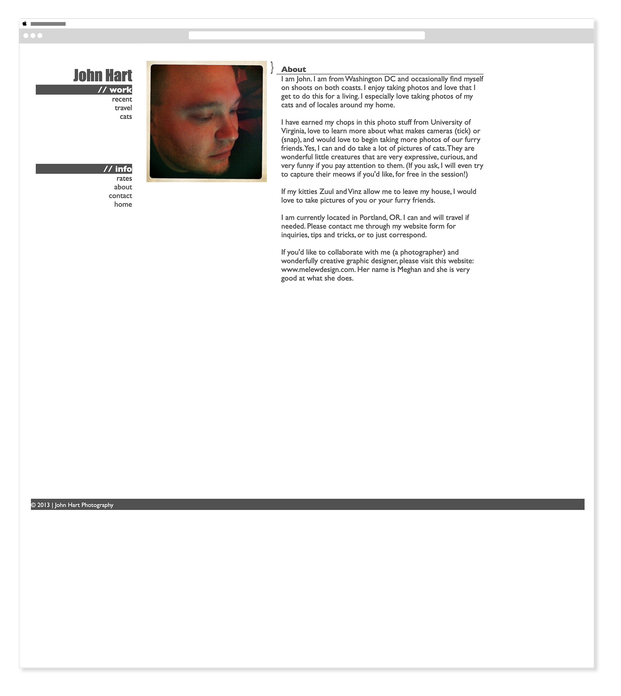 John Hart Photography 2013 — about page