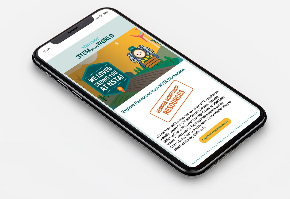 Vernier conference email — mobile view