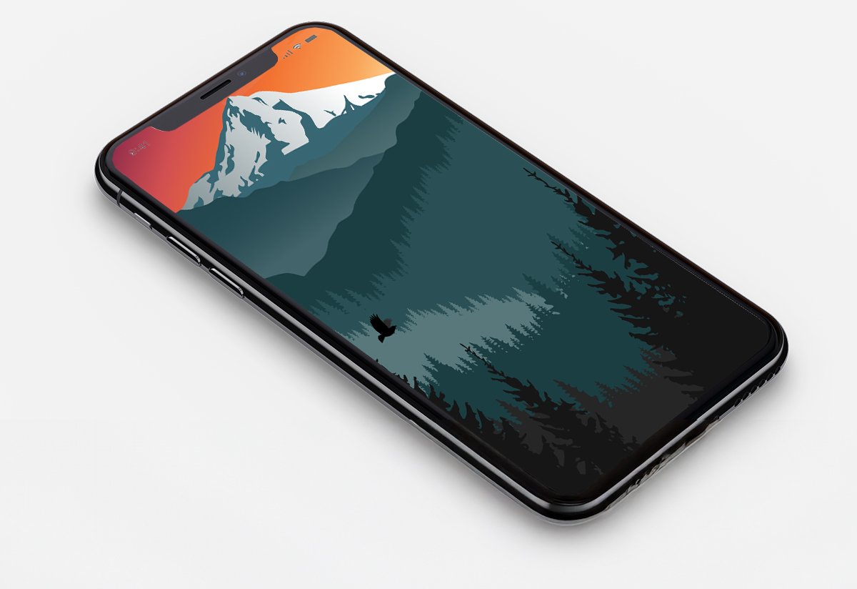 Vernier Parallax Digital Art - Mt. Hood Vista Scratch Project - Wallpaper for Mobile