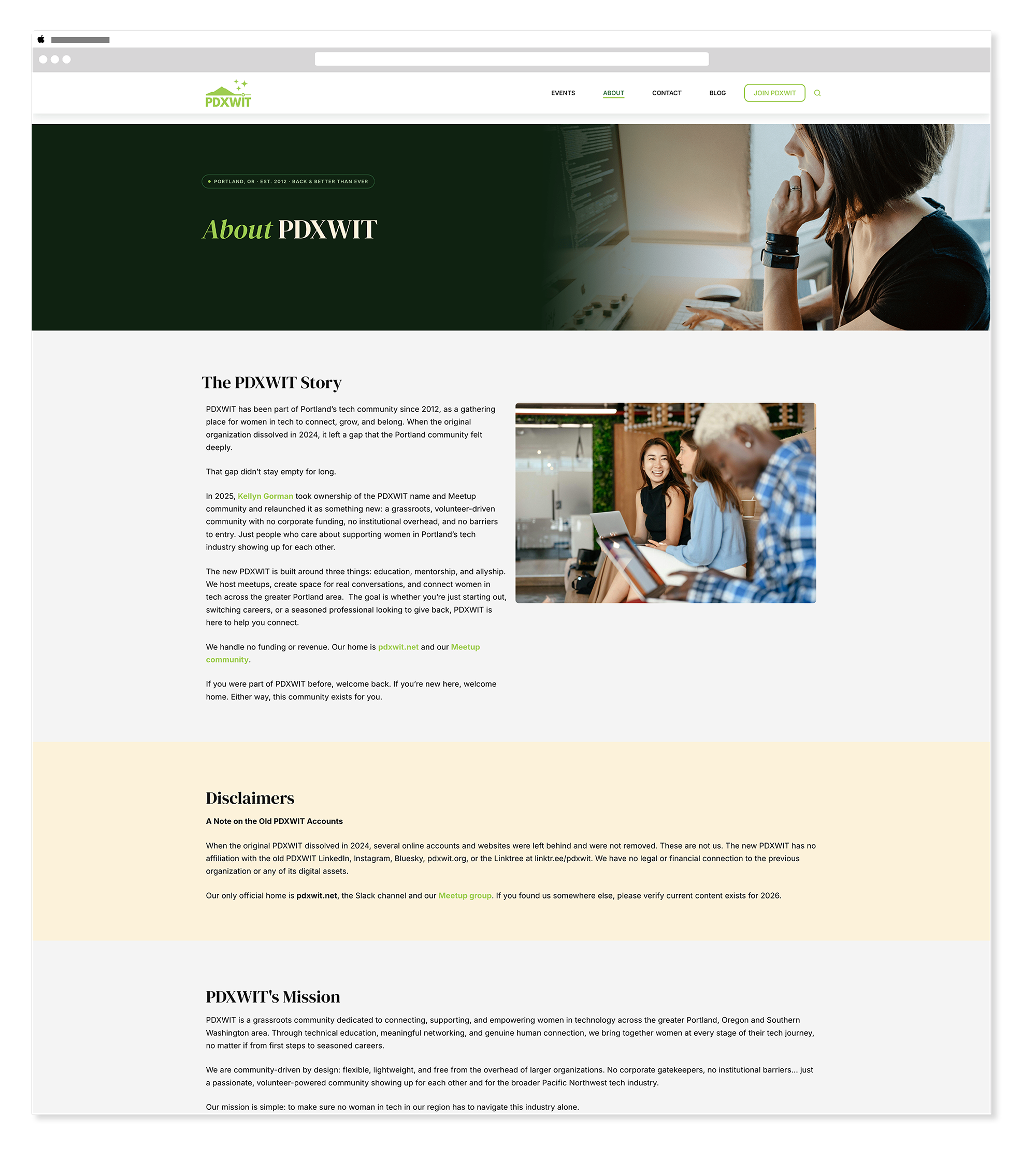 PDXWIT about page