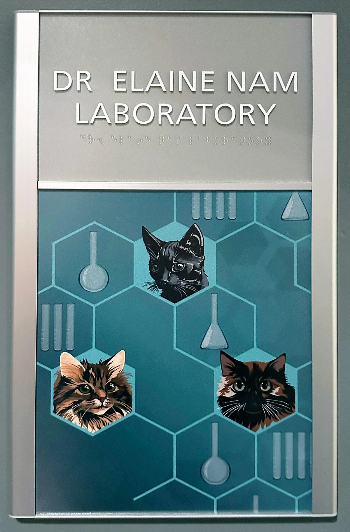 Dr. Elaine Nam - Memorial Laboratory sign