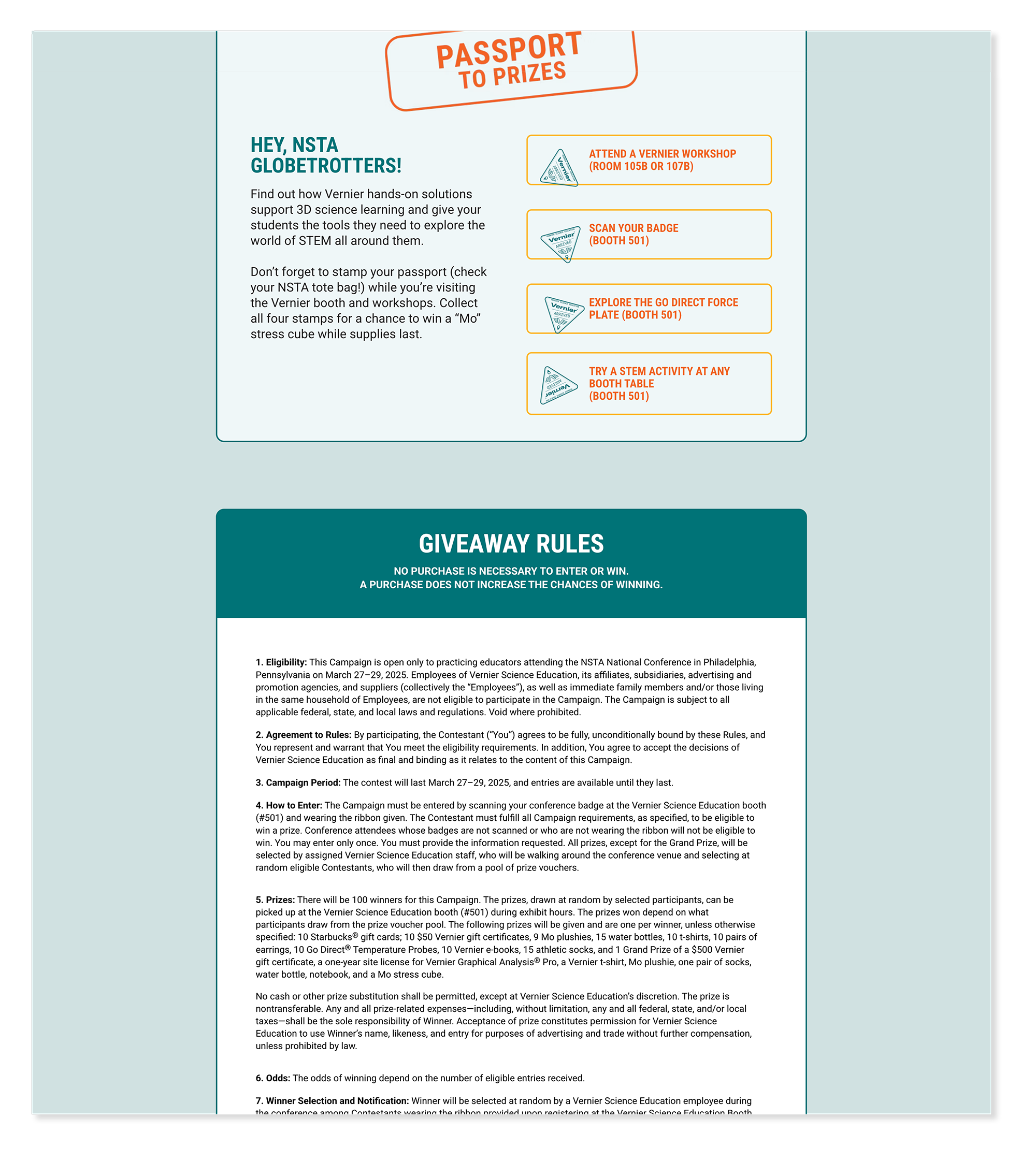 NSTA 2025 — giveaways mid section