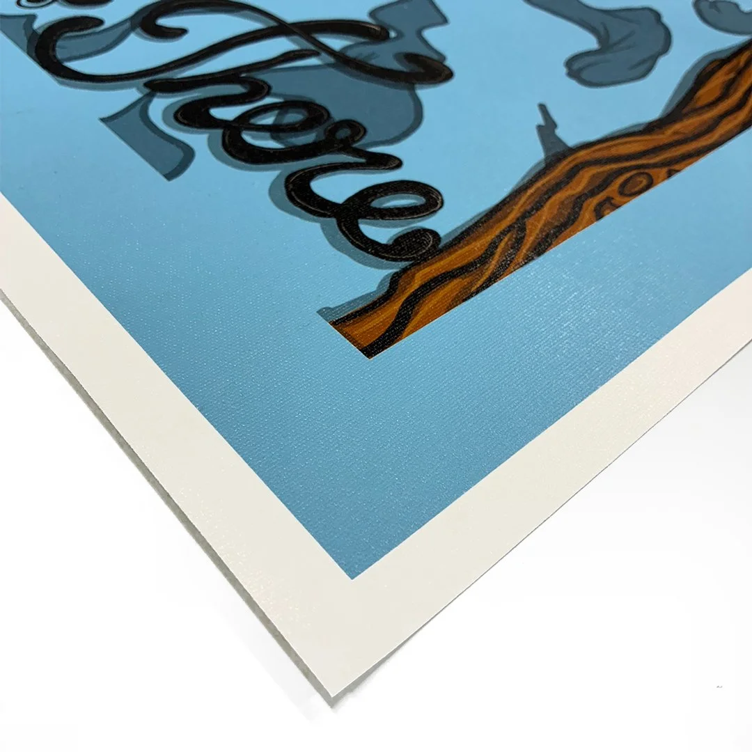 Unstretched canvas with border