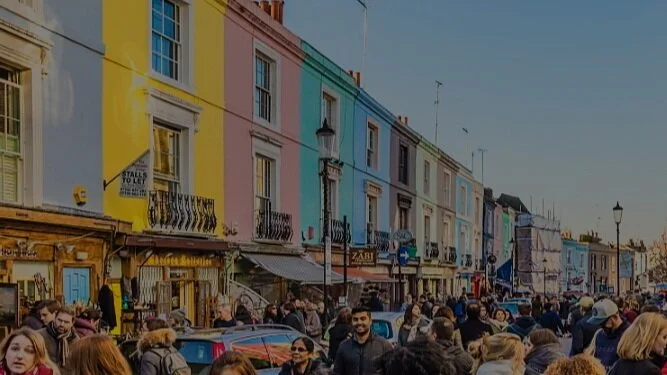 Portobello Road em Notting Hill