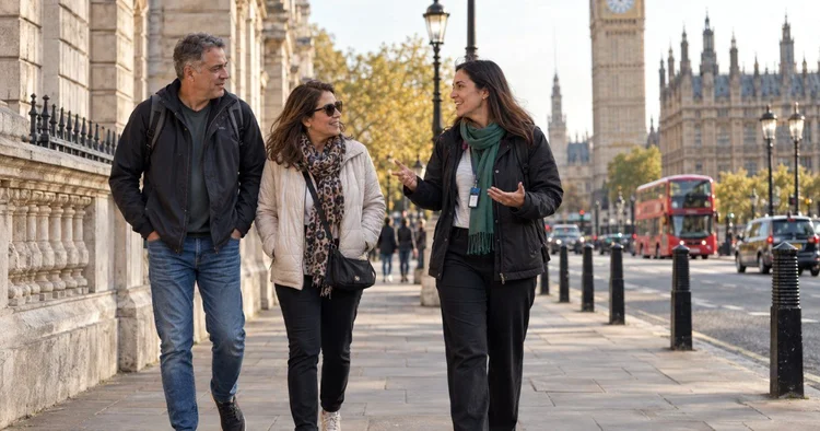 Guia brasileira com casal em passeio privado por Westminster