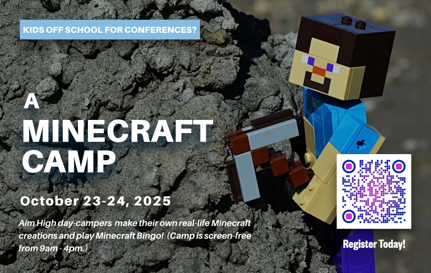 Minecraft camp poster.