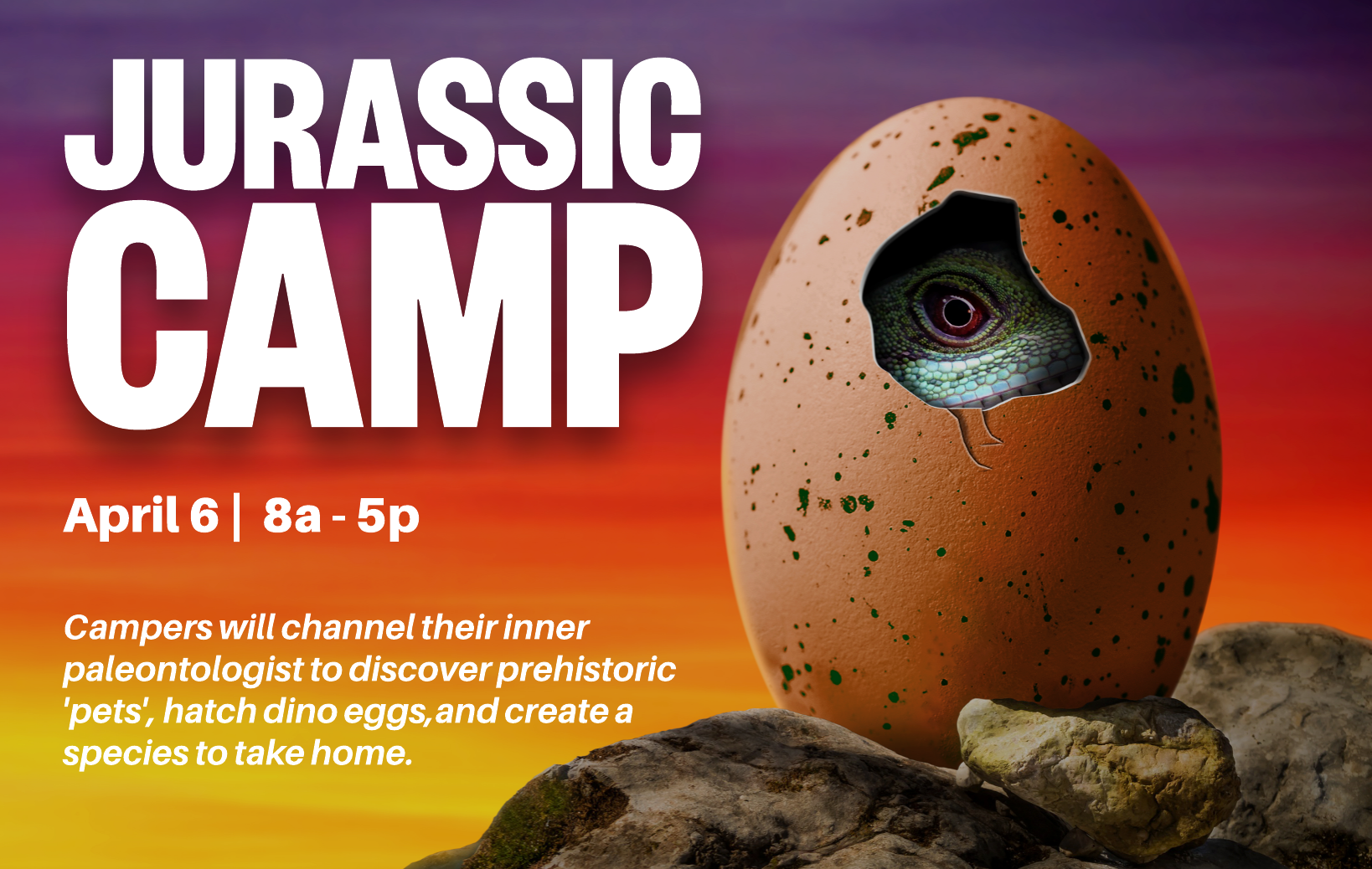 Jurassic camp poster.