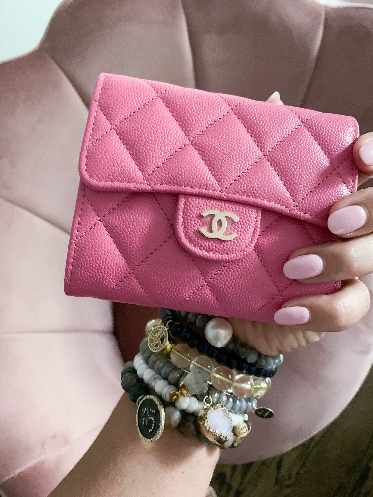 chanel wallet pink