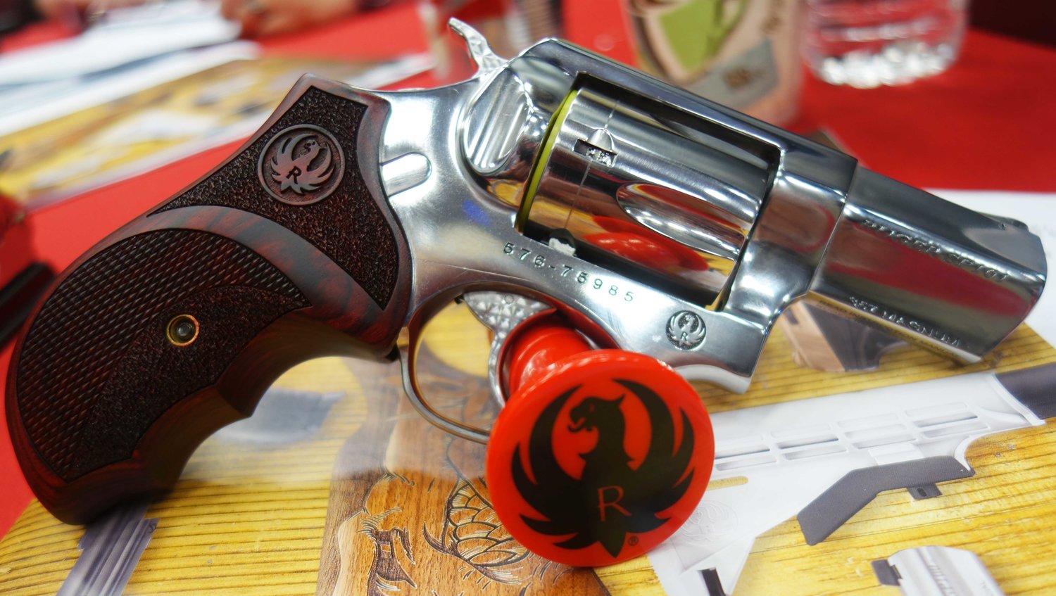Ruger Factory High Polish Stainless .357 &nbsp;2.25 inch, fancy wal...