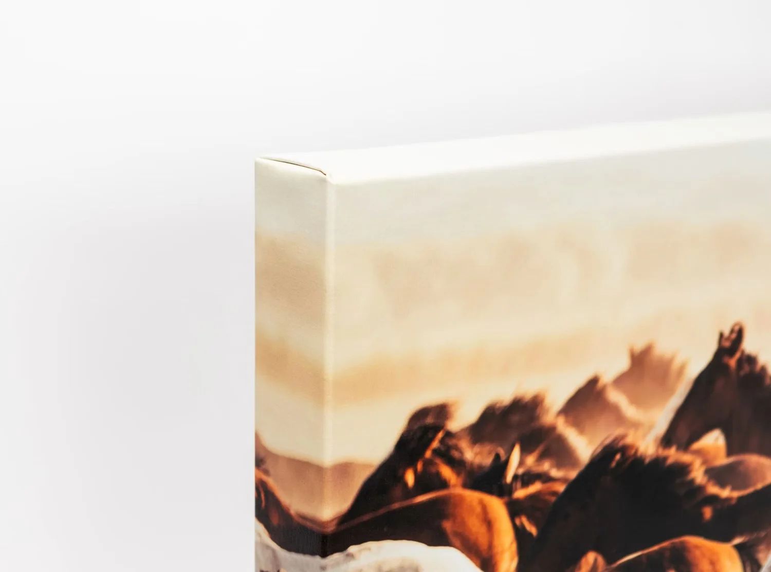 Canvas print surface and edge example from the printing materials reference