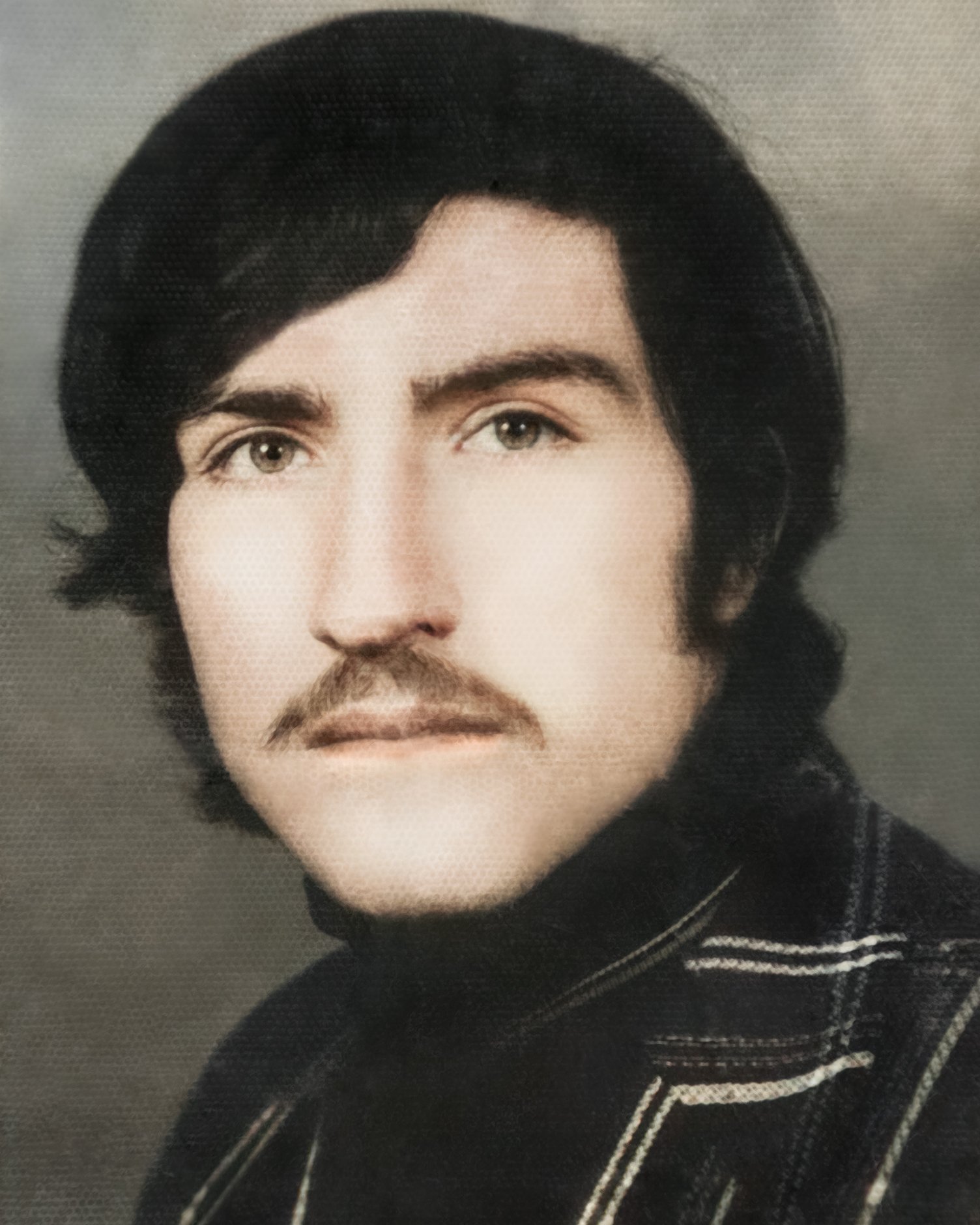 The restored portrait, with tears repaired and color restored