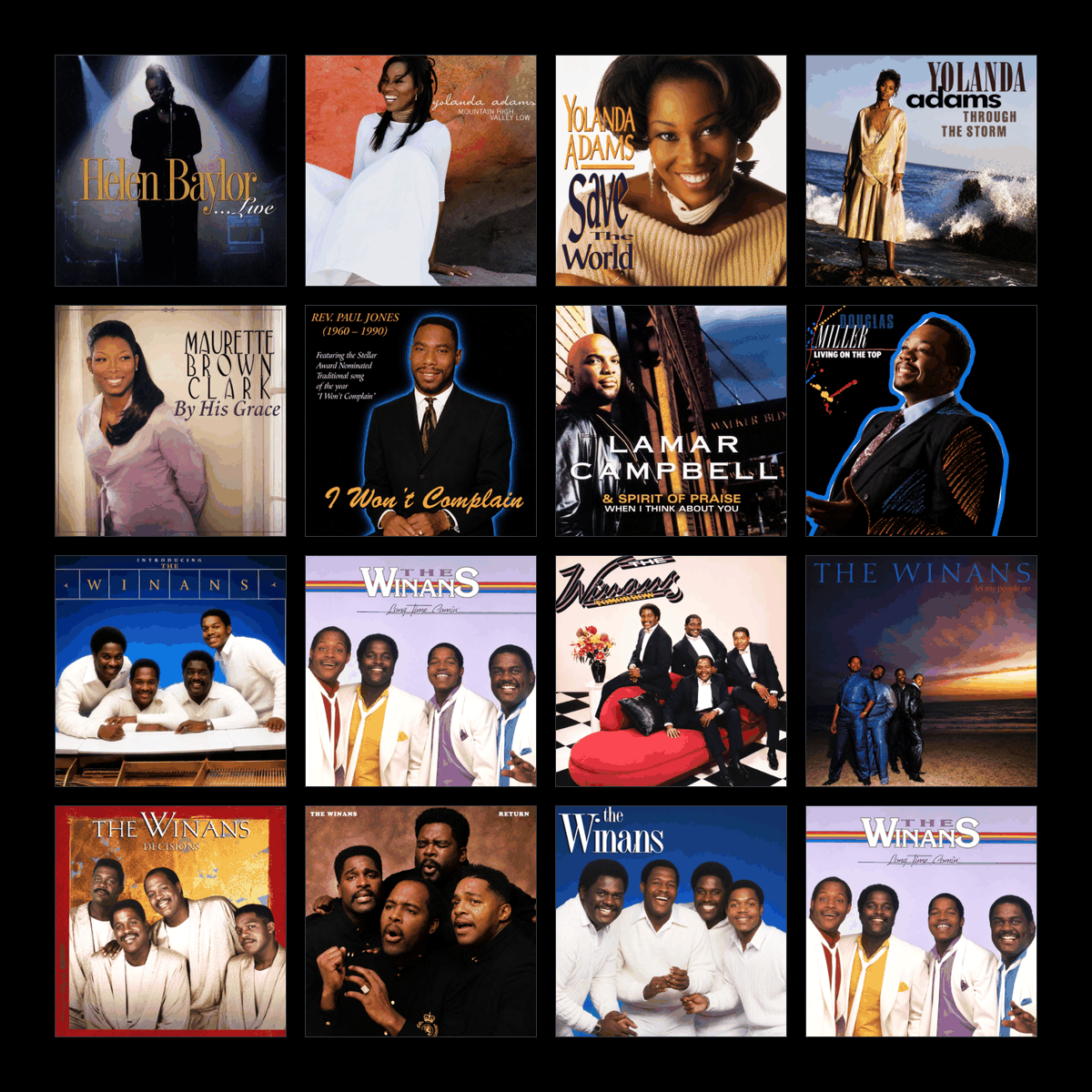 Animated collection of Jules Kain Music Gospel sheet music album covers