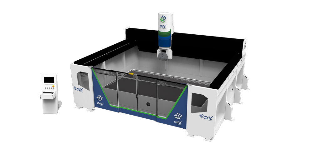 StoneJET Pro combined waterjet and saw machine