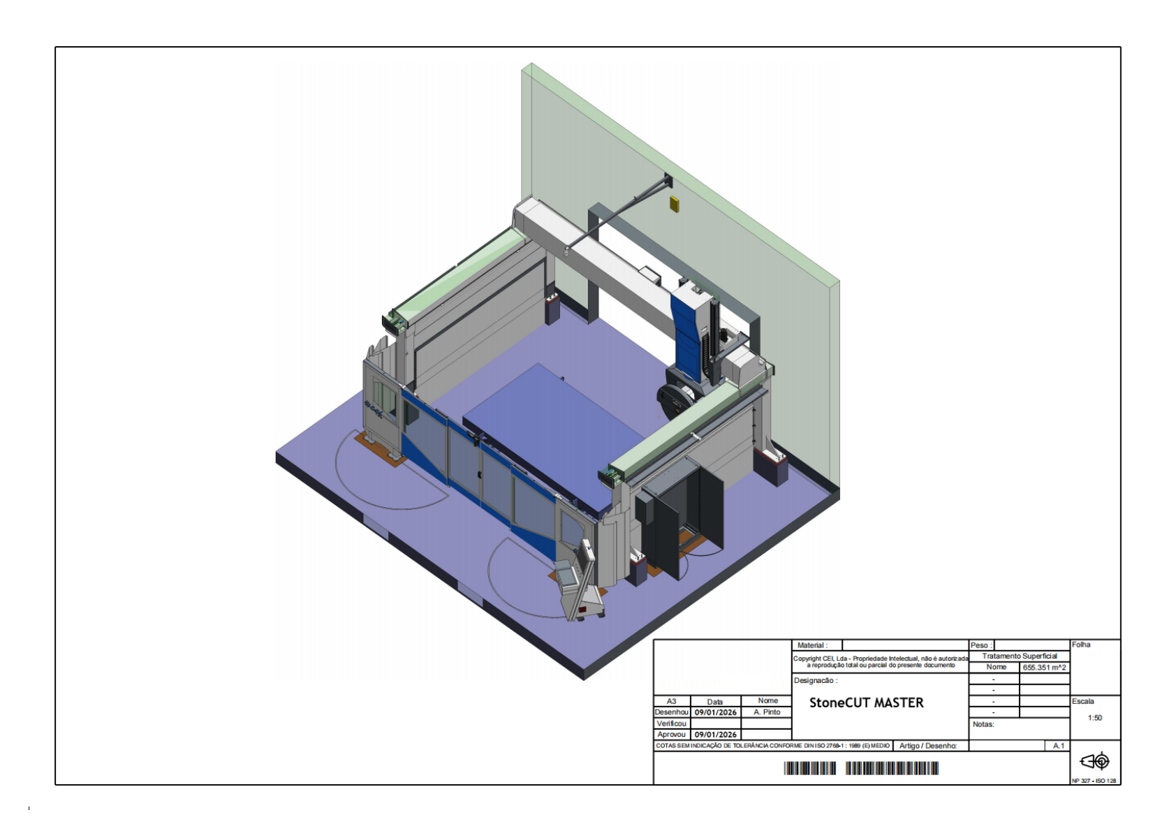 StoneCUT Master technical layout