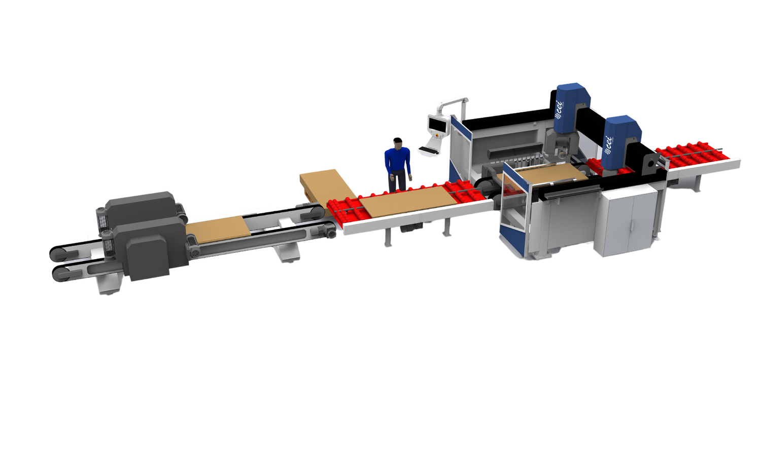Stone Anchoring CNC line for ventilated facade anchoring