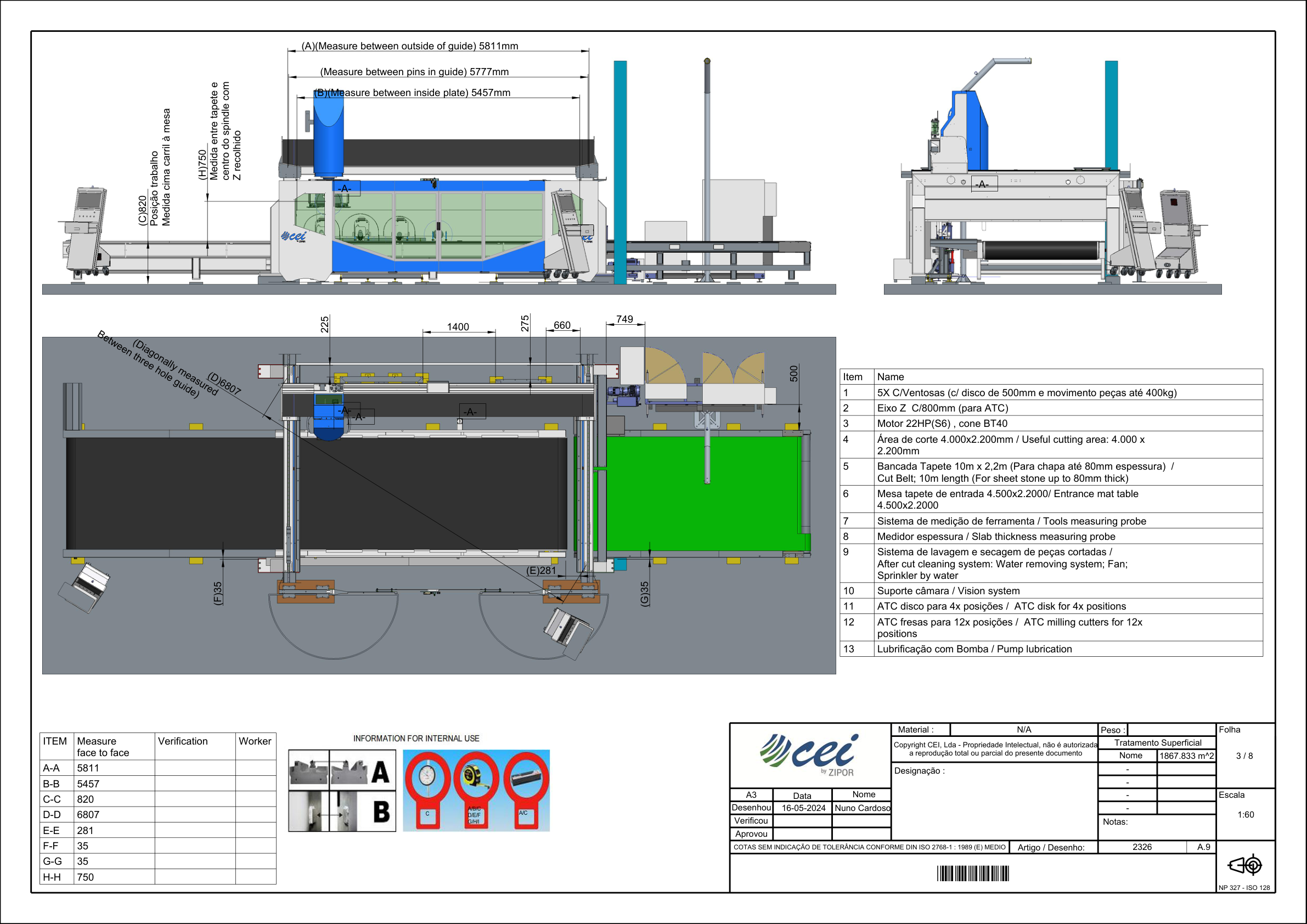 StoneCUT Mill Line technical information