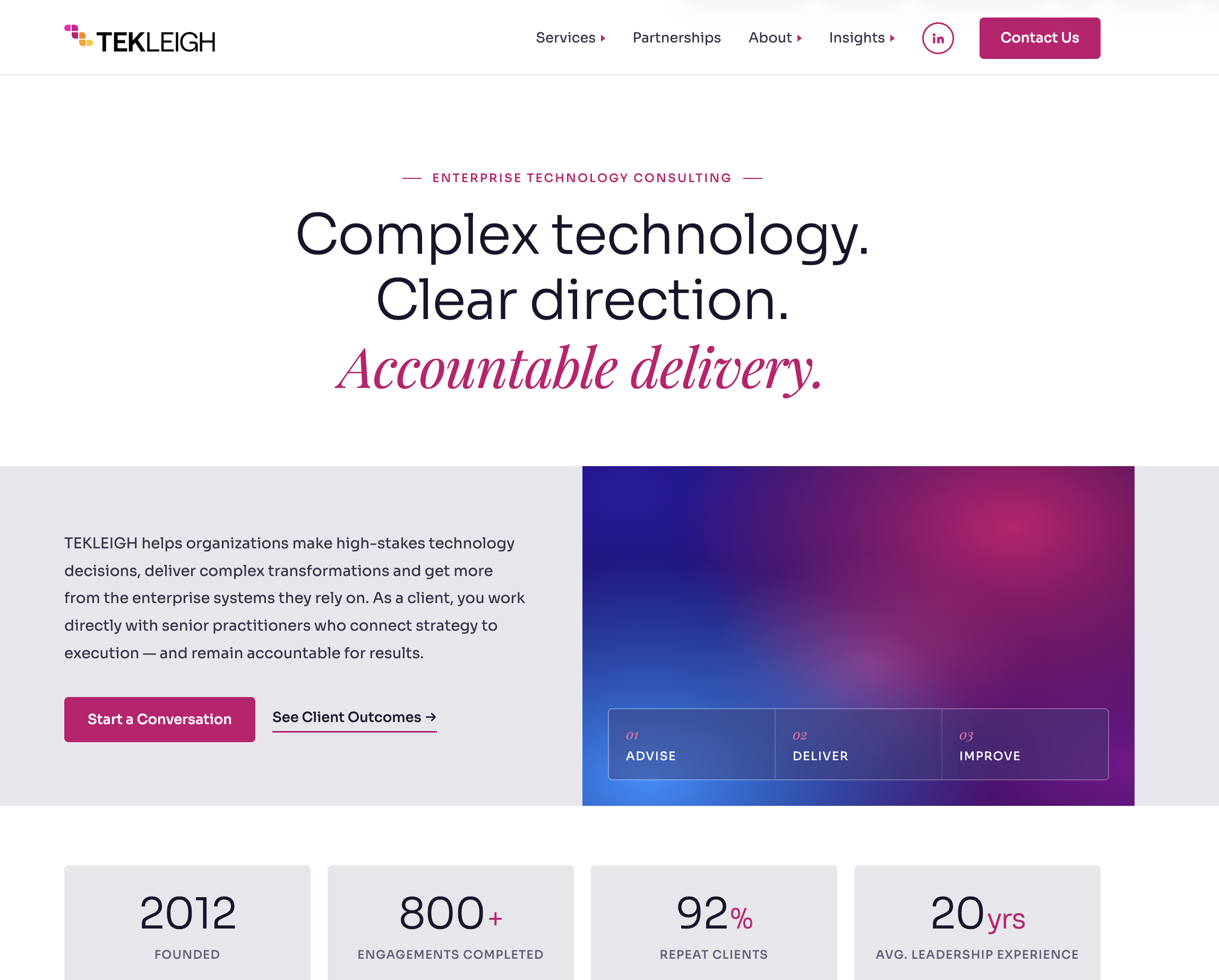 Tekleigh IT Consulting homepage