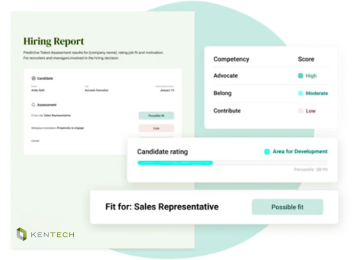 Hiring report dashboard UI