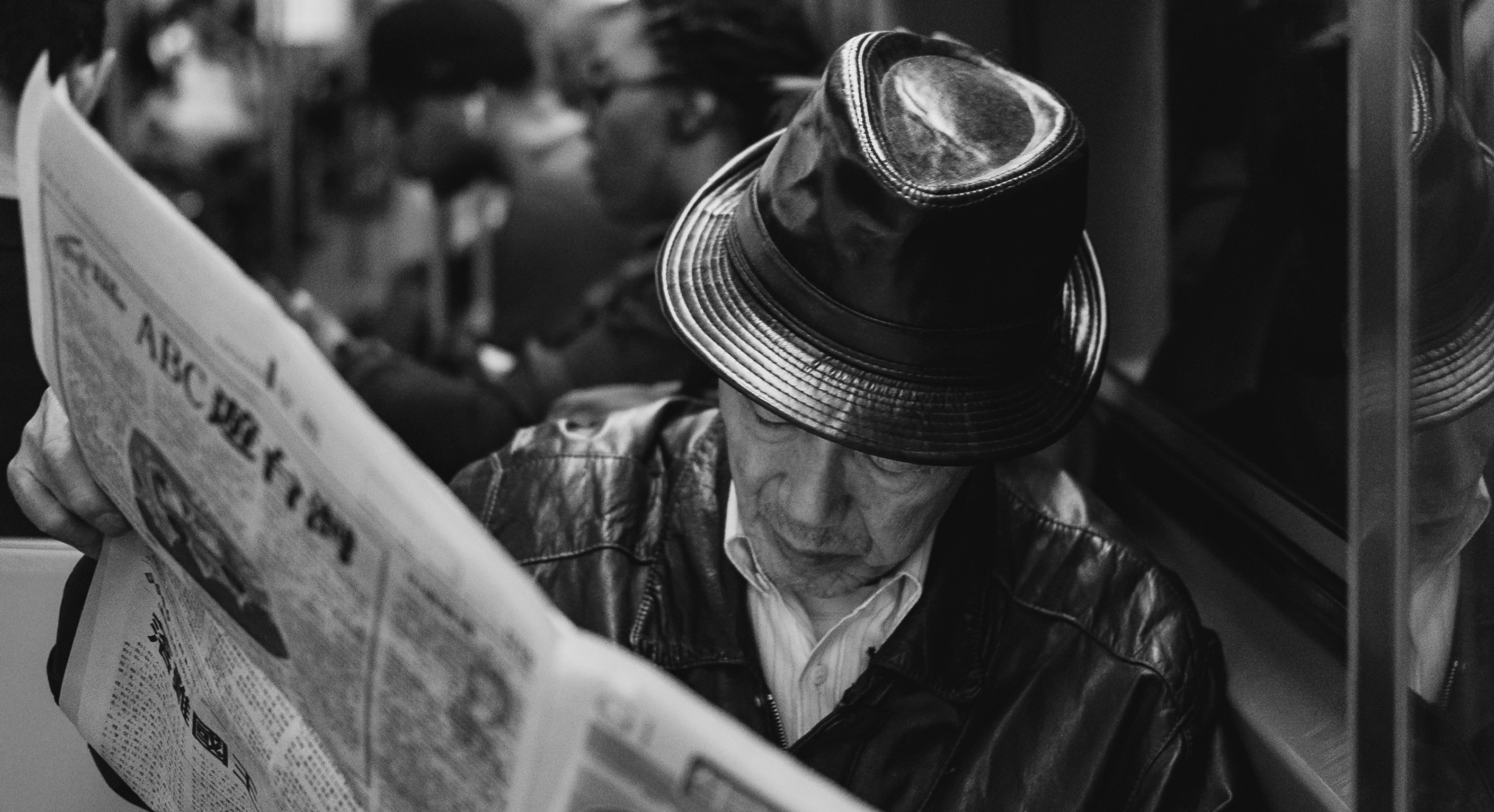 When he heard the news he. He read newspapers.