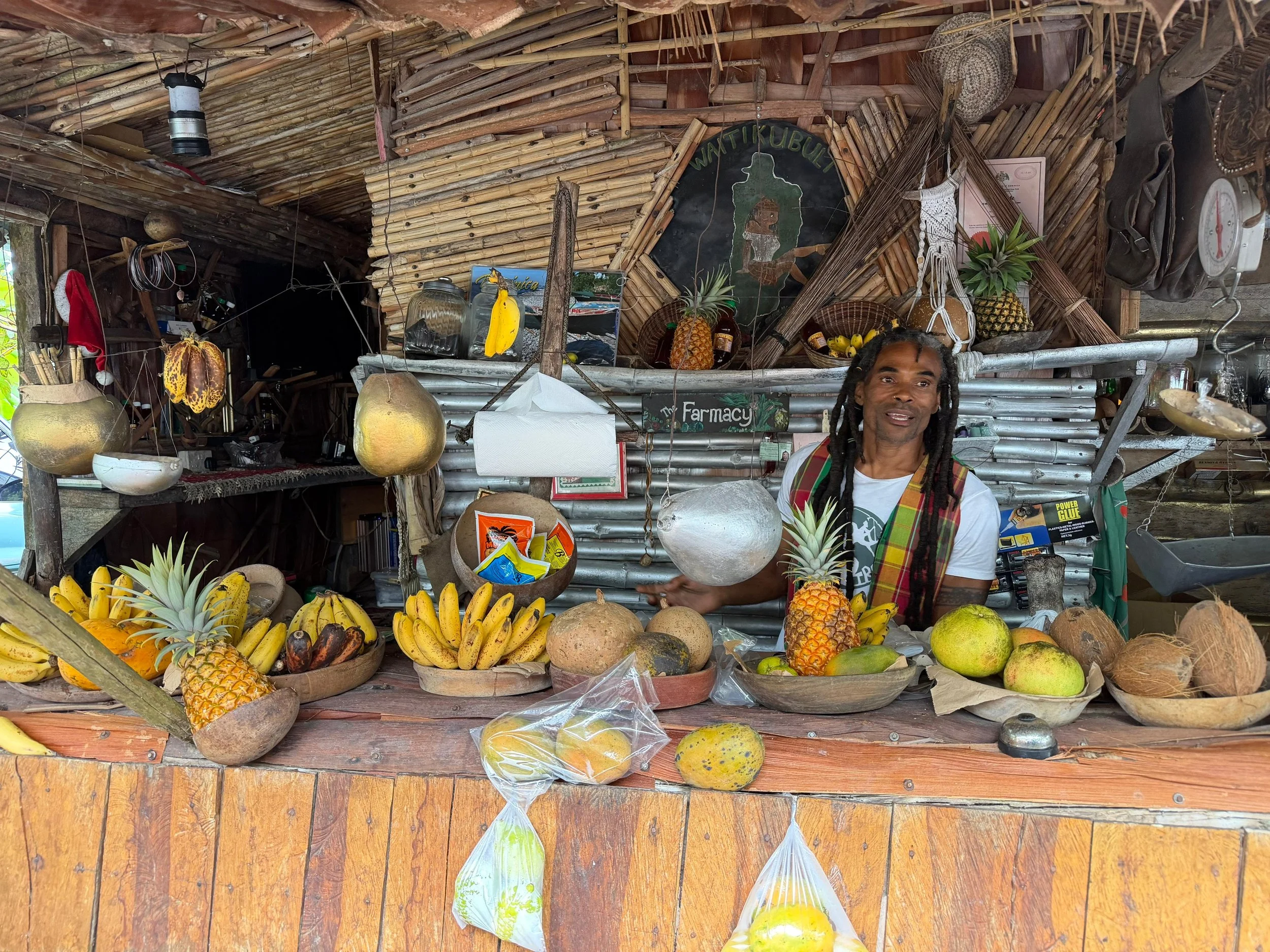 A local fruit stand in Dominica