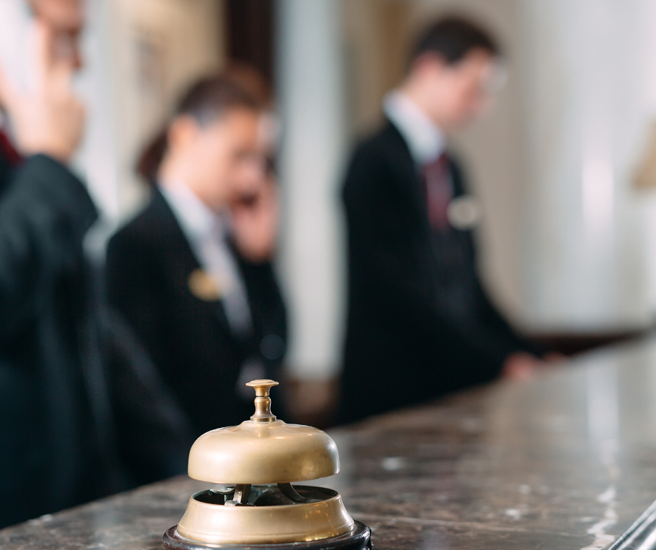 Elegant hotel arrival experience