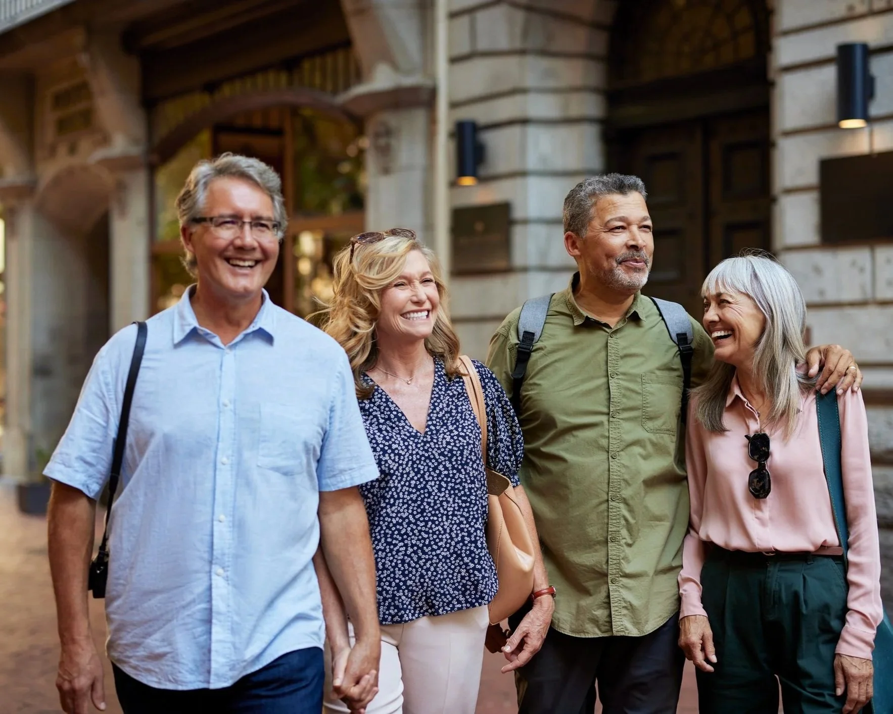 Friends traveling together