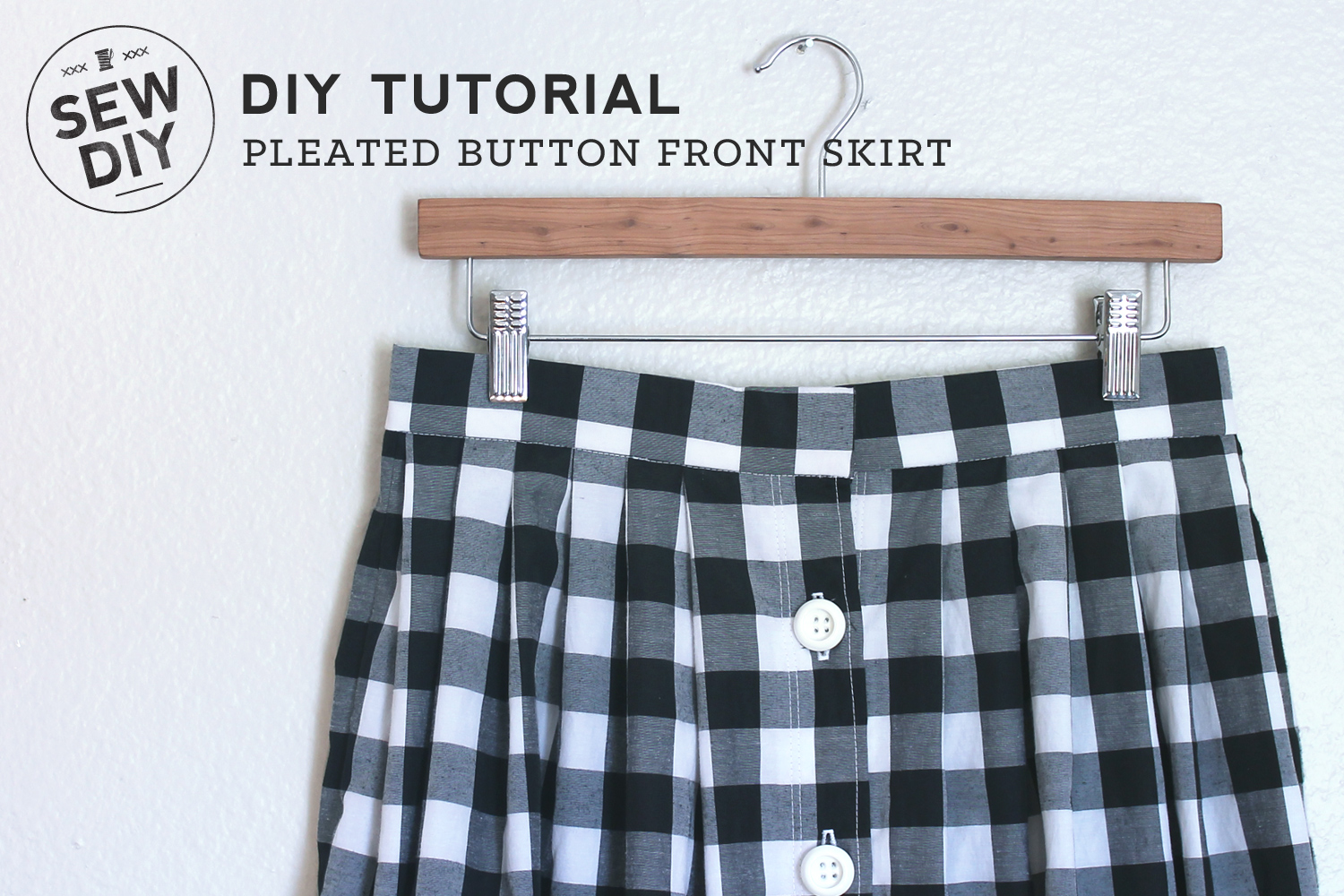 DIY Tutorial – Pleated Button Front Skirt — Sew DIY