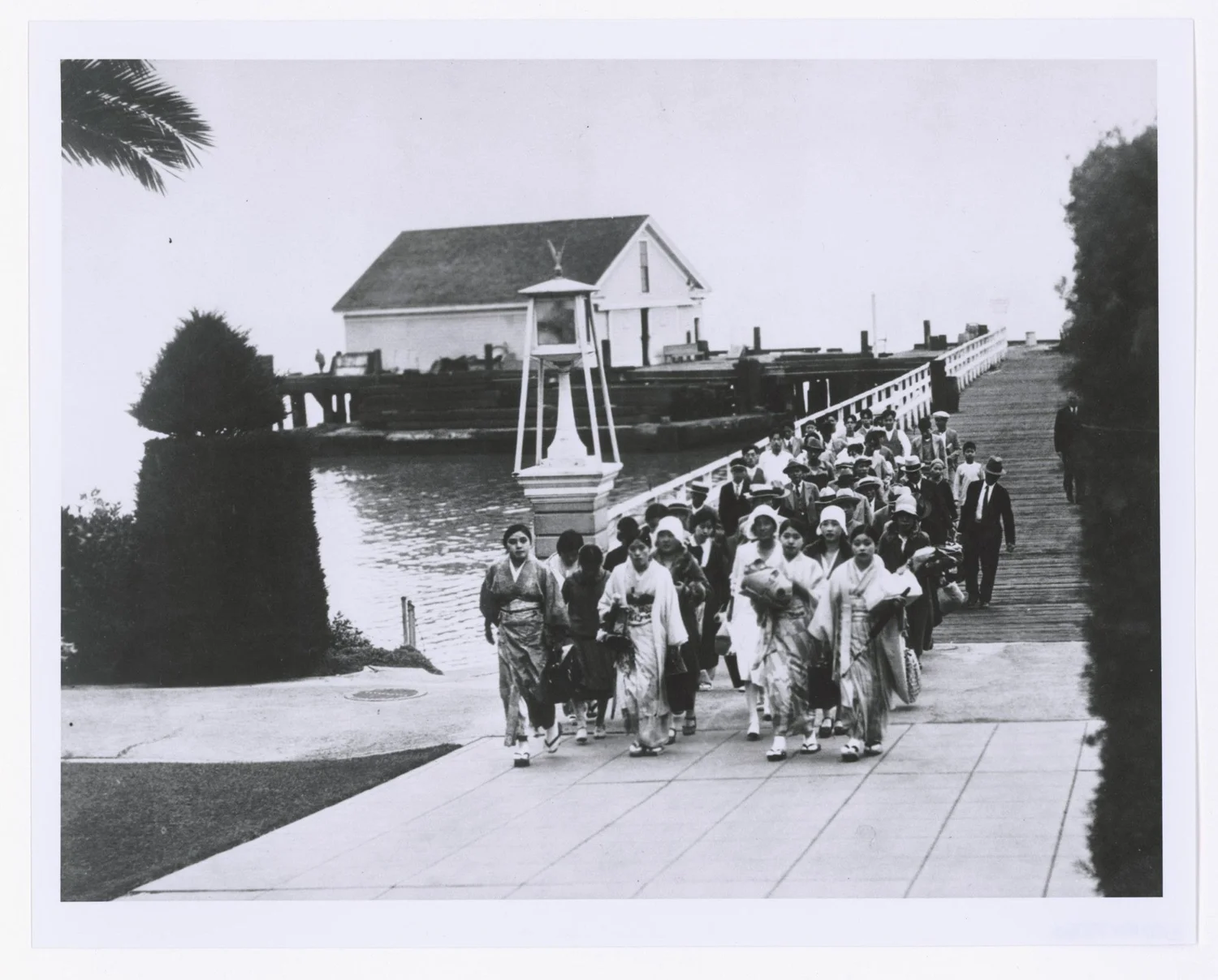 Immigrants arriving at the Angel Island Immigration Station