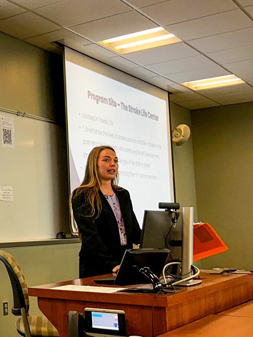 Allison Drees presenting