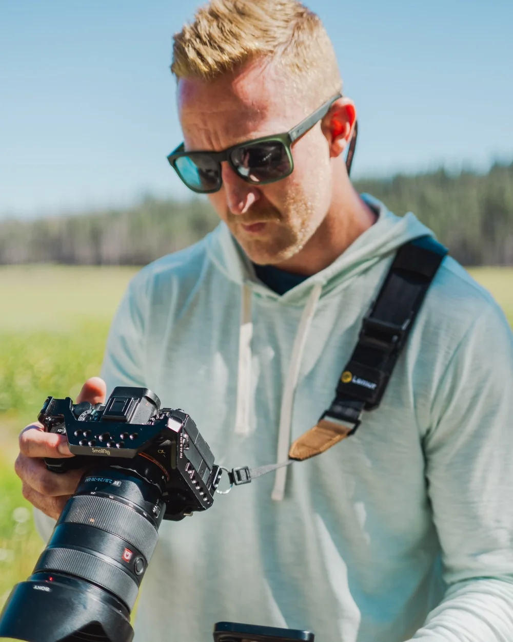 Andy Best in the field with a camera