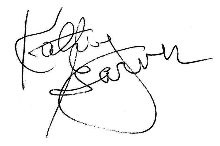 Kathy Garver's signature