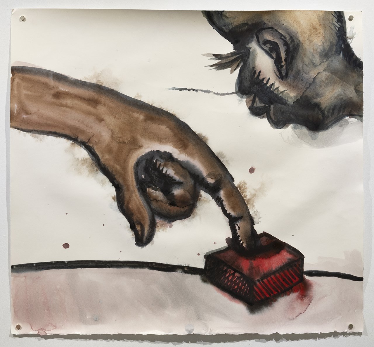 Elliott Jamal Robbins, The Hand, The Button, 2021