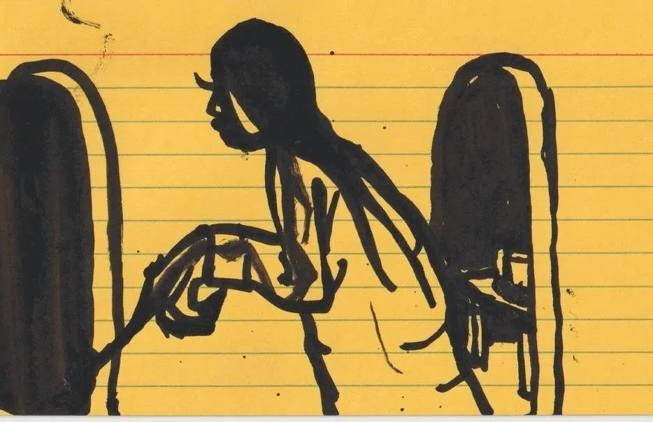 Elliott Jamal Robbins, Untitled (index-card group detail), 2022–25