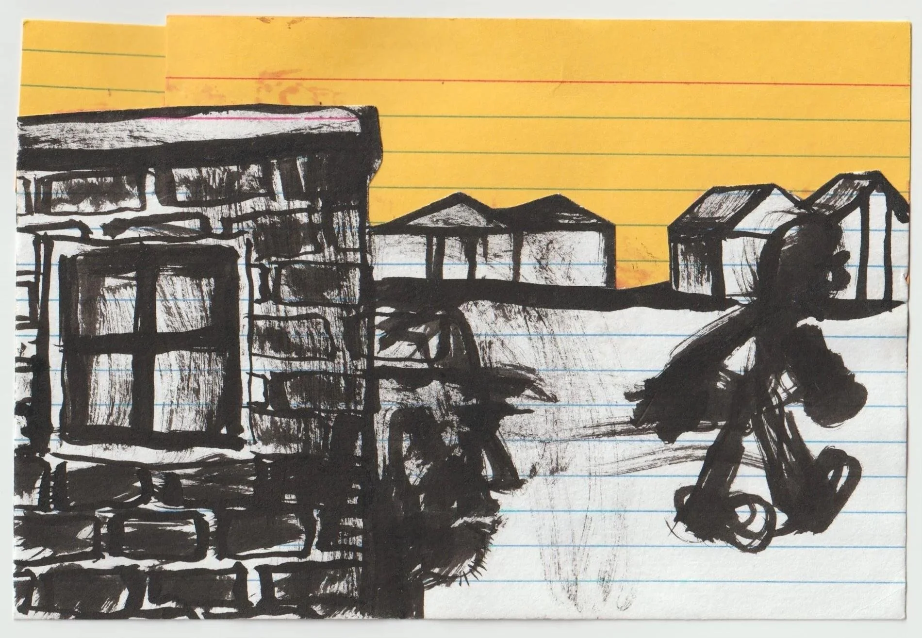 Elliott Jamal Robbins, Untitled (index-card group detail), 2022–25
