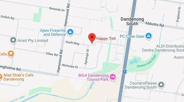 Map showing Happy Tint Dandenong South, 6/23–25 Swift Way