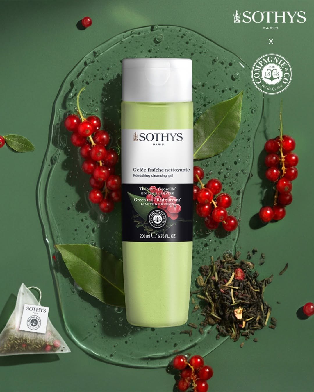 Sothys limited edition Refreshing Cleansing Gel, Green Tea and Red Currant