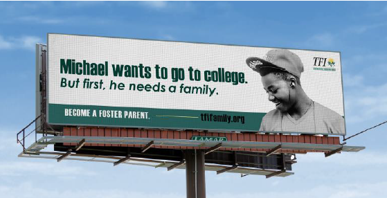 Best performing Facebook ad - Foster a child and create a lifetime of memories