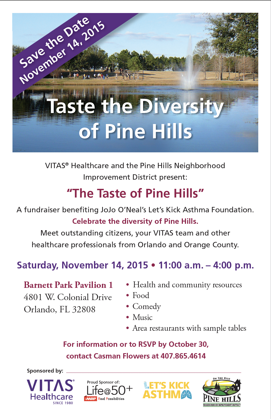 2015 Taste of Pine Hills flyer