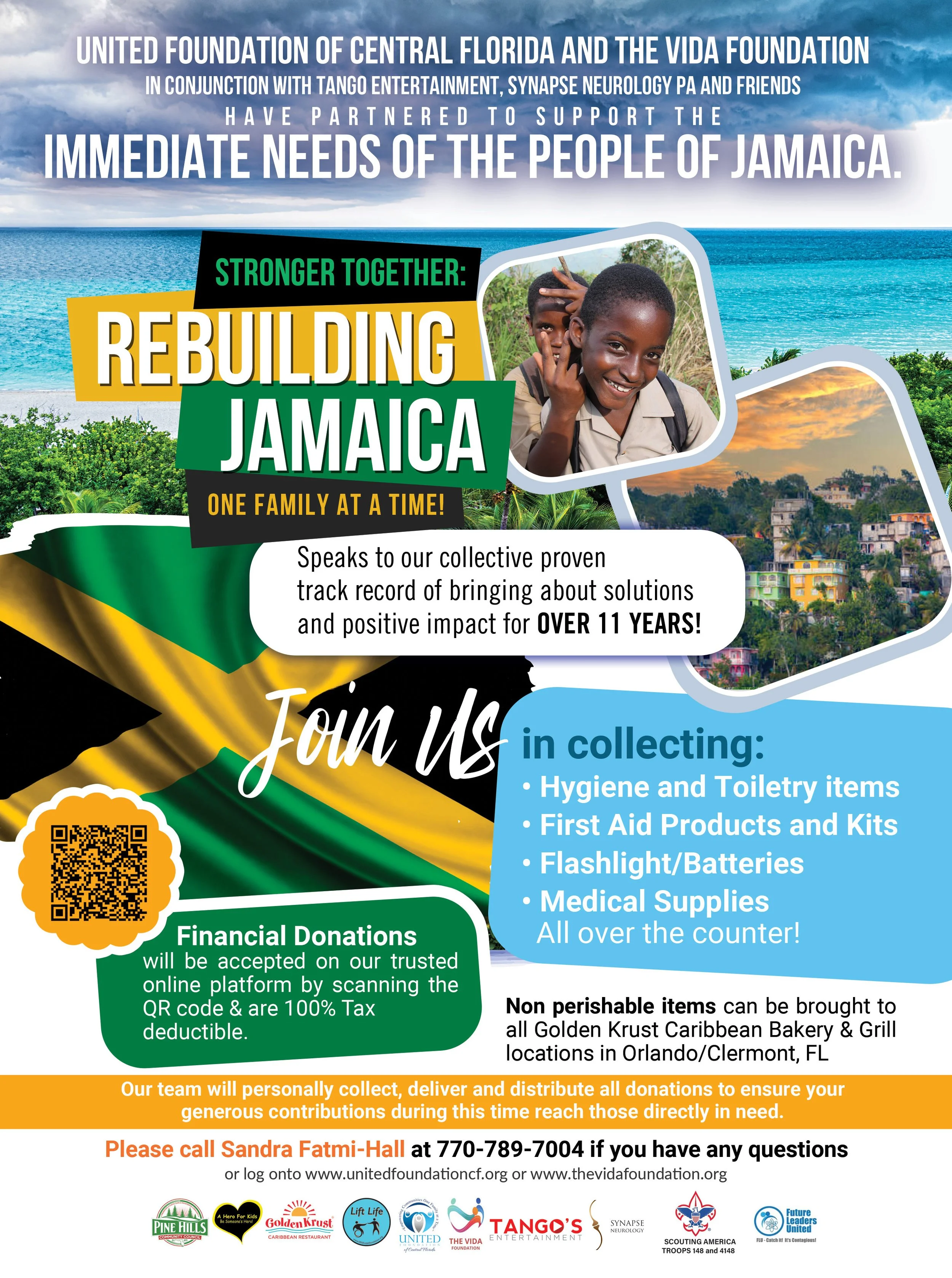 Rebuilding Jamaica relief campaign flyer