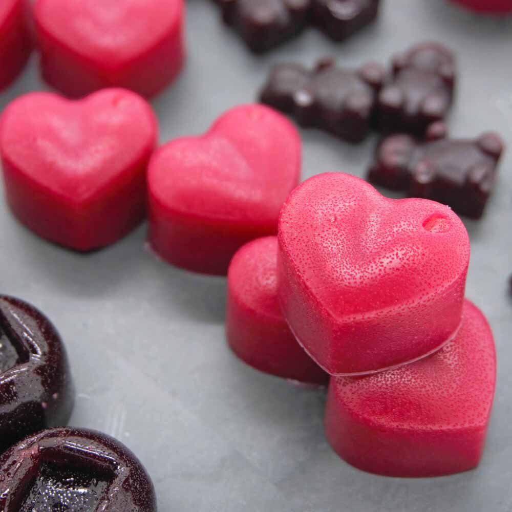 Homemade Fruit and Vegetable Gummies with Beets, Strawberries, and Cherries (Vegan) - Just Beet It