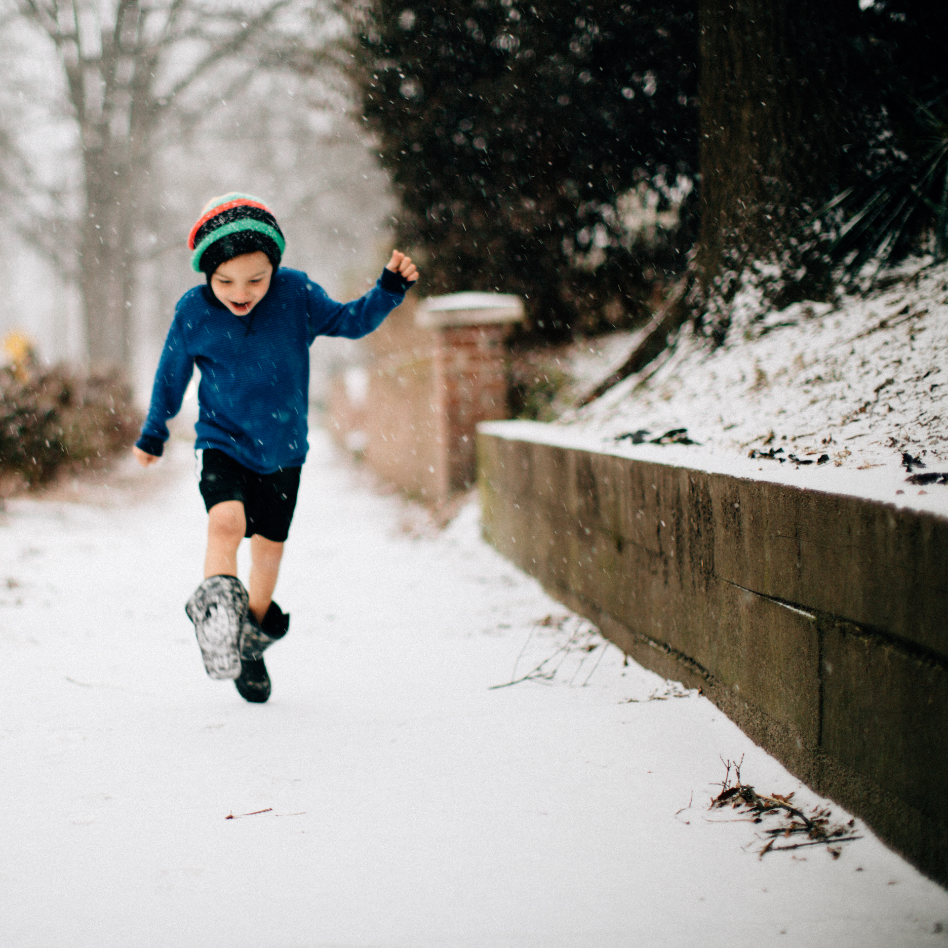 Urban Portrait Photography in the Snow - Durham, NC 